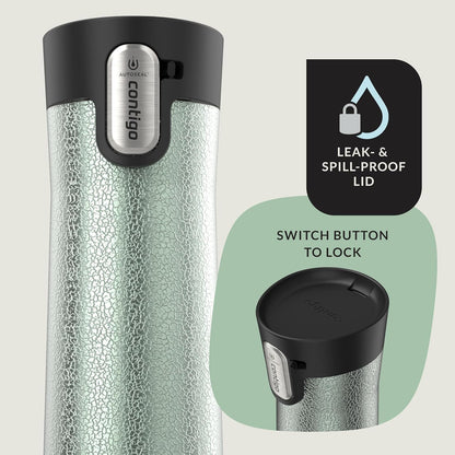 Contigo AUTOSEAL West Loop Vacuum-Insulated Stainless Steel Travel Mug with Easy-Clean Lid 12 oz Blueberry