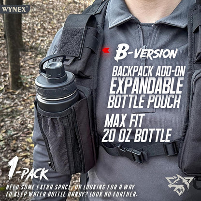 WYNEX Molle Tactical Pouches of Water Bottle Pouch Version, Tactical Accessories Backpack Strap Pouch Water Bottle Carrier Holder Molle Accessories for Backpacks
