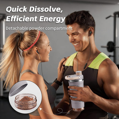 PROCHAIN Insulated Stainless Steel Shaker Bottle, Metal Shaker Cup for Protein Shakes with Storage, Leak-Proof Twist Lock Lid, Perfect for Gym Sports, 20 oz