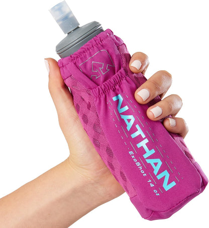 Nathan ExoDraw & ExoShot 2.0 Flask, Handheld Water Bottle for Marathons, Hiking, Ultra Running and Outdoor Activity