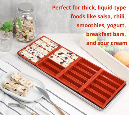 Webake Silicone Water Bottle Ice Cube Trays Mold Set of 2, Easy Release Long Ice Cube Sticks For Cocktail and Whisky