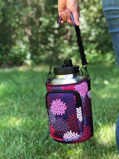 24-30oz 750ml Water Bottle Carrier with Shoulder Strap, Water Bottle Insulator - Midnight Mums