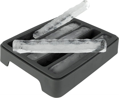 Tovolo Ice Cube Tray for Water Bottles Creates 5 Frozen Stick Tubes for Plastic & Reuseable Bottles, BPA Free Silicone Easy Release Water Bottle Ice Tray with Lid, Stackable Spill Proof Design