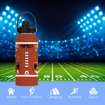 Pickleball Water Bottle 32oz Stainless Steel Insulated Vaccum with Lid, Pickleball Gifts for Pickleball Players, Pickleball Lovers, Women Girls Ladies