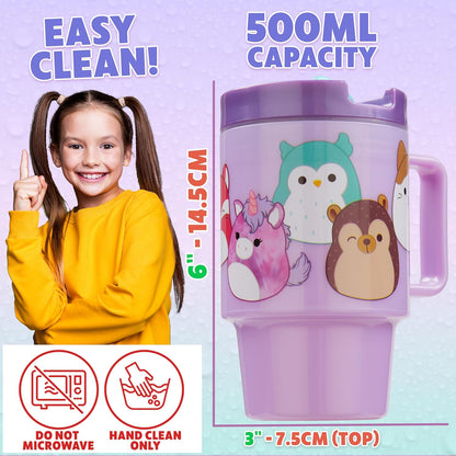 Get Trend Pokemon Kids Water Bottle with Straw 16.9 oz BPA Free Plastic Cup with Lid Reusable Tumbler Pikachu Anime Gifts for Kids (Black Pokemon)