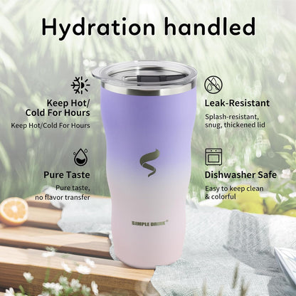 20Oz Insulated Tumbler With Straw And Lid, Stainless Steel Coffee Cup, Double Wall Vacuum Travel Mug,Spill proof Iced Coffee Tumbler, Beach tumbler, Green Red Tumbler