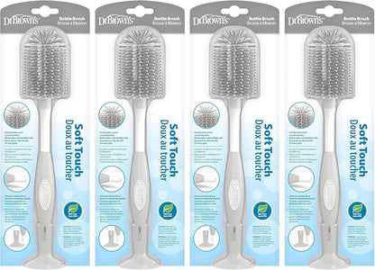 Dr. Brown's Soft Touch No Scratch Baby Bottle Cleaning Brush Nipple Cleaner with Stand and Storage Clip, BPA Free, Blue 1-Pack