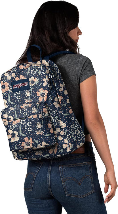JanSport SuperBreak One Backpacks - Durable, Lightweight Bookbag with 1 Main Compartment, Front Utility Pocket with Built-in Organizer - Premium Backpack, Black - Colors B