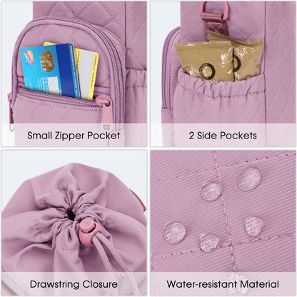 sportsnew Water Bottle Holder 40oz Crossbody Insulated Cup Sleeve Water Bottle Carrier Sling Bag with Phone Pocket, Walking