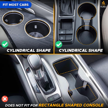 EcoNour Car Cup Holder Expander | Fits 32/40 oz Hydro Flasks, Yeti, Nalgene & Large Bottles up to 3.8" | Universal Cup Adapter for Cars with 3.2" Holders – Black
