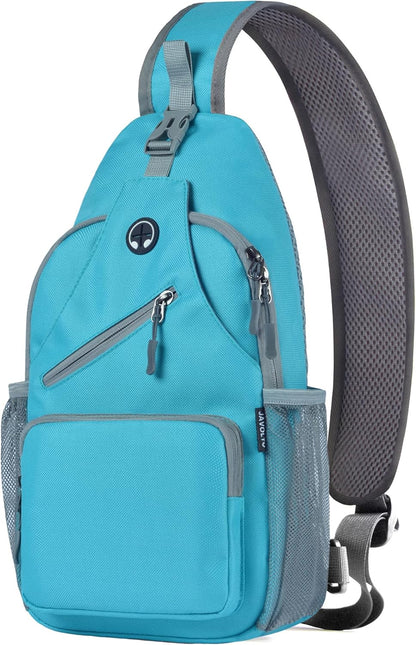 Javolto Sling Bag for Men Crossbody Backpack, Small Sling Backpack Mens Shoulder Bag, Casual Daypack Hiking Bag for Travel
