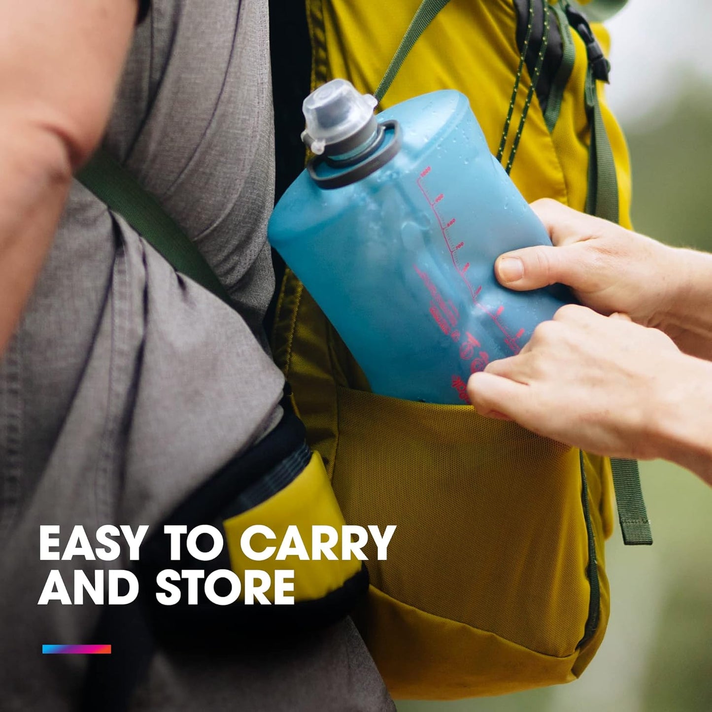 HydraPak Stow Collapsible Water Bottle – 350ml, 500ml, 1L – Ultralight, Leak-Proof, BPA-Free, Filter Compatible Travel & Hiking Flask