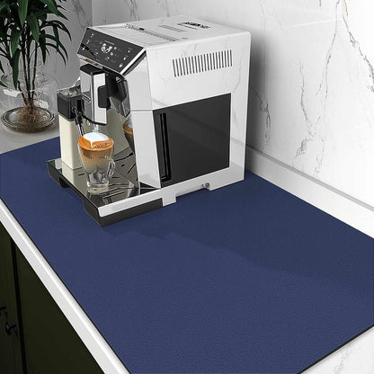 WISELIFE Dish Drying Mat Super Absorbent Drying Mat Large Dish Drying Mats for Kitchen Counter Easy Clean Dish Mat Kitchen Drying Mat15"x 18" Stylish Grey