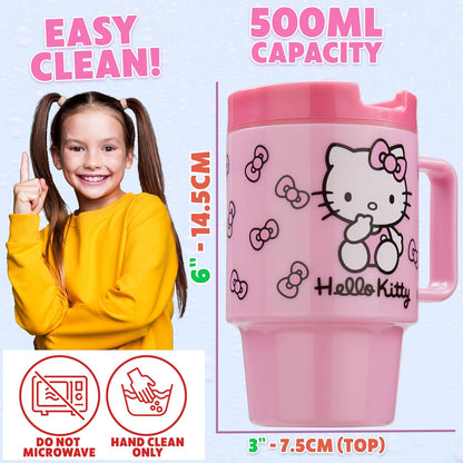 Get Trend Pokemon Kids Water Bottle with Straw 16.9 oz BPA Free Plastic Cup with Lid Reusable Tumbler Pikachu Anime Gifts for Kids (Black Pokemon)