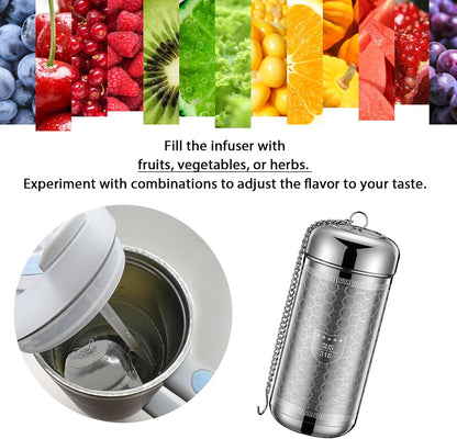2PCS Fruit Infuser Insert,Flower Tea Infuser for Wide Mouth Water Bottles,Compatible with Stanley,Hydro Flask,Iron Flask, Takeya, ThermoFlask and Similar