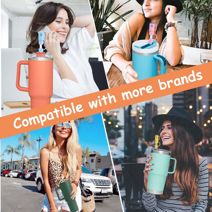 AIERSA 5Pcs Silicone Straw Cover Cap Compatible with 30&40 Oz Tumblers, Straw Tip Covers for Cups Accessories