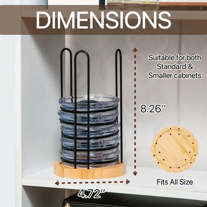 2PC Tumbler Lid Organizer, Detachable Cup Lid Organizer for Simple Modern Tumbler/Yeti Tumbler/Stanley Tumbler Lids, Holds up to 20 Lids, Cup Organizer for Kitchen Organizers and Storage