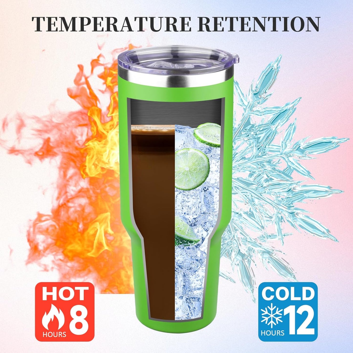 20oz Tumbler with Lid and Straw Double Wall Powder Coated Vacuum Insulated Coffee Tumbler Stainless Steel Insulated Travel Coffee Mug Spill-Proof Thermal Cup for Hot and Cold Beverage,Black