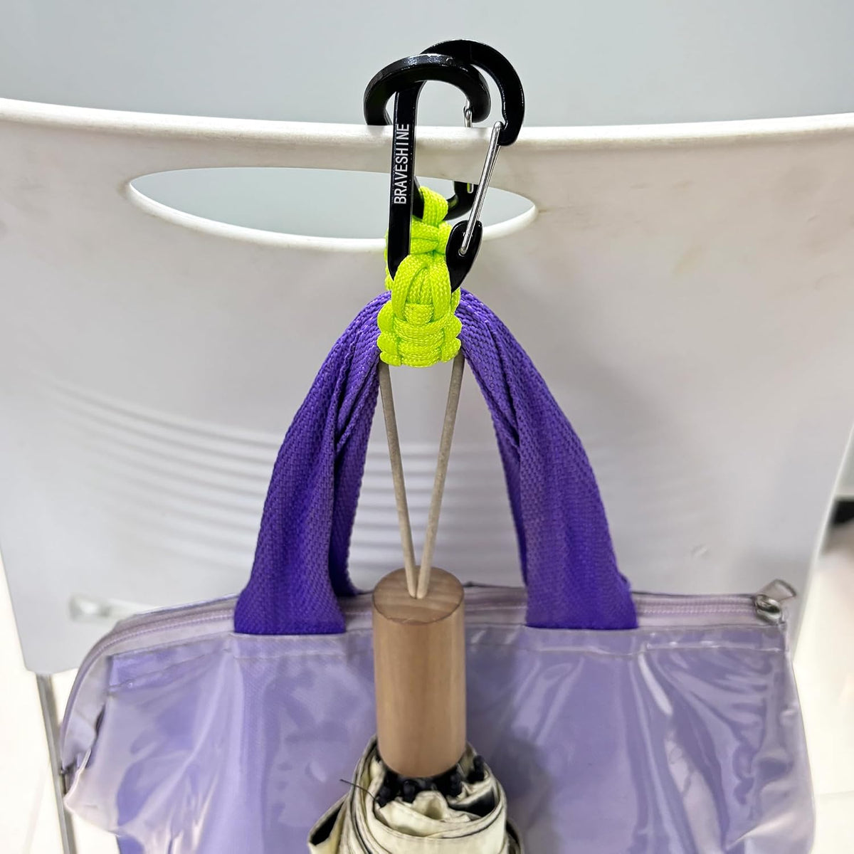 Paracord Keychain Carabiner Clip | D Ring Hanger Lanyard Hook