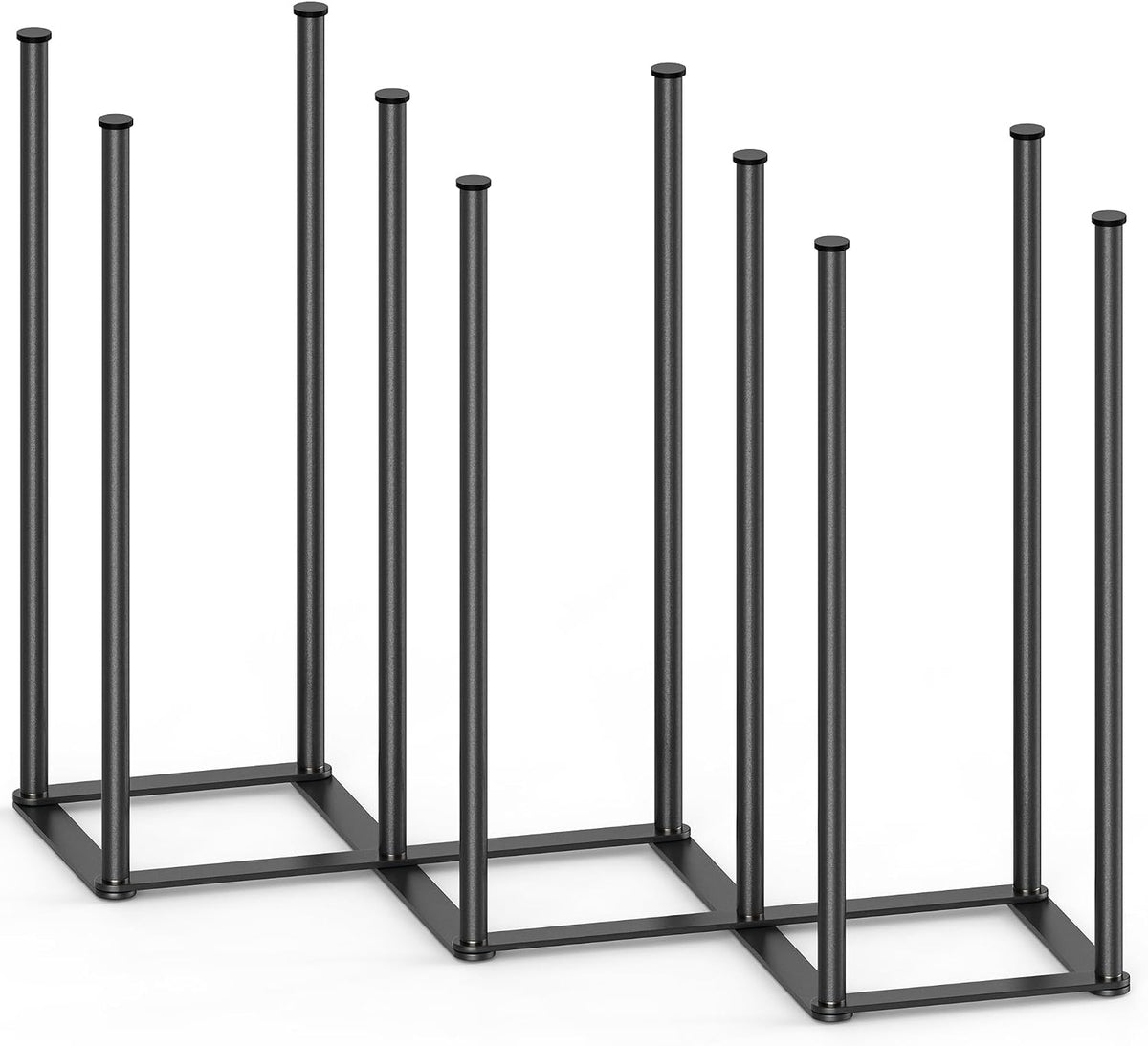 Foldable Baby Bottle Drying Rack-10 Poles Water Bottle Organizer for Cups,Travel Mugs,Silicone Bags- Collapsible Stainless Steel Bottle Rack Dryer (Gray)