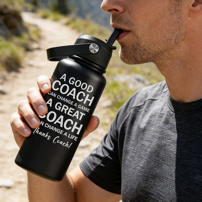 Coach Gifts for Men, Women - Coach Water Bottle 32 oz