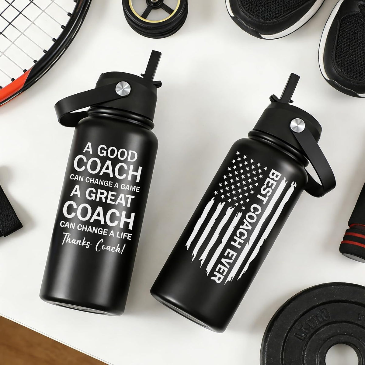 Coach Gifts for Men, Women - Coach Water Bottle 32 oz