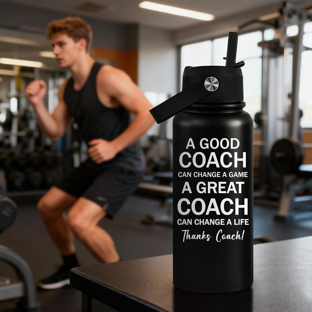Coach Gifts for Men, Women - Coach Water Bottle 32 oz