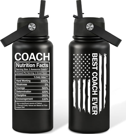Coach Gifts for Men, Women - Coach Water Bottle 32 oz