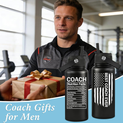 Coach Gifts for Men, Women - Coach Water Bottle 32 oz