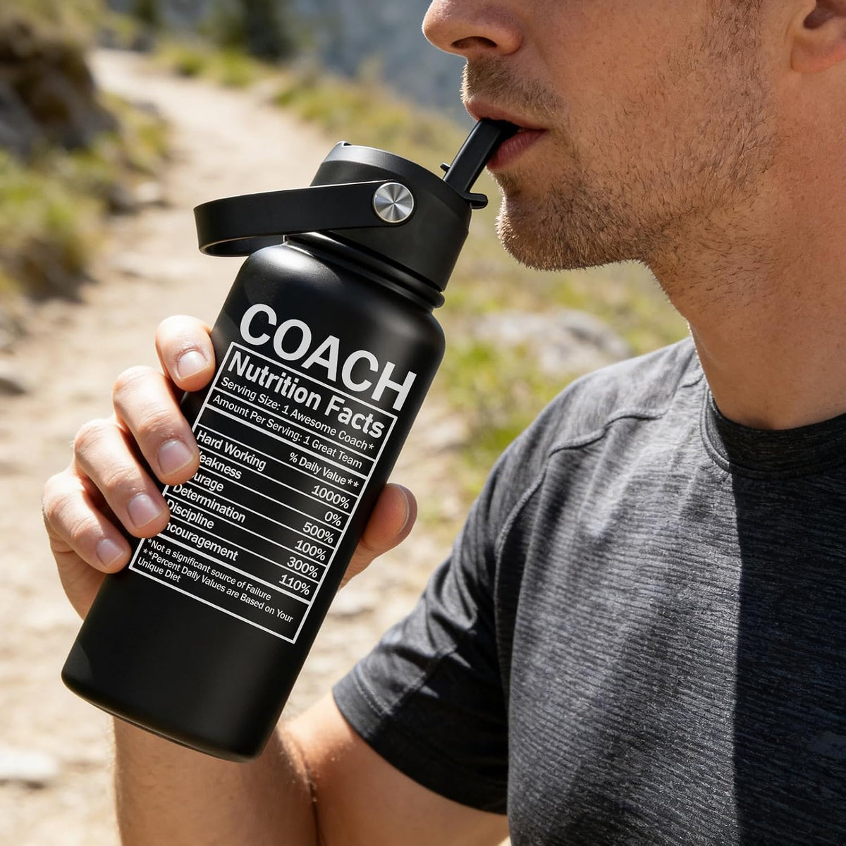 Coach Gifts for Men, Women - Coach Water Bottle 32 oz