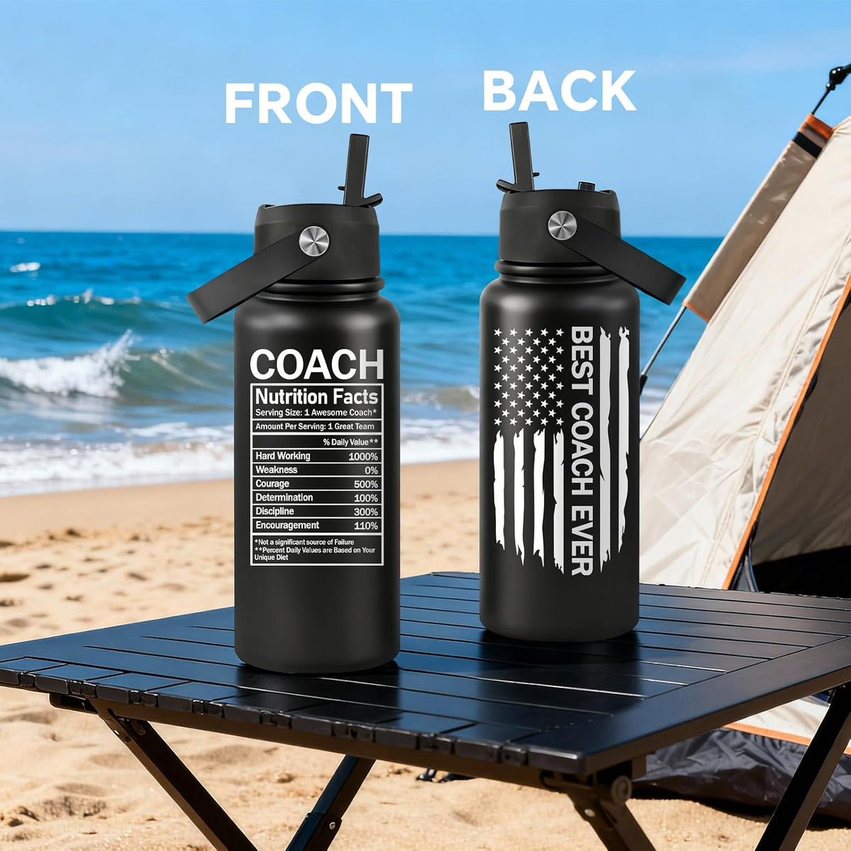 Coach Gifts for Men, Women - Coach Water Bottle 32 oz