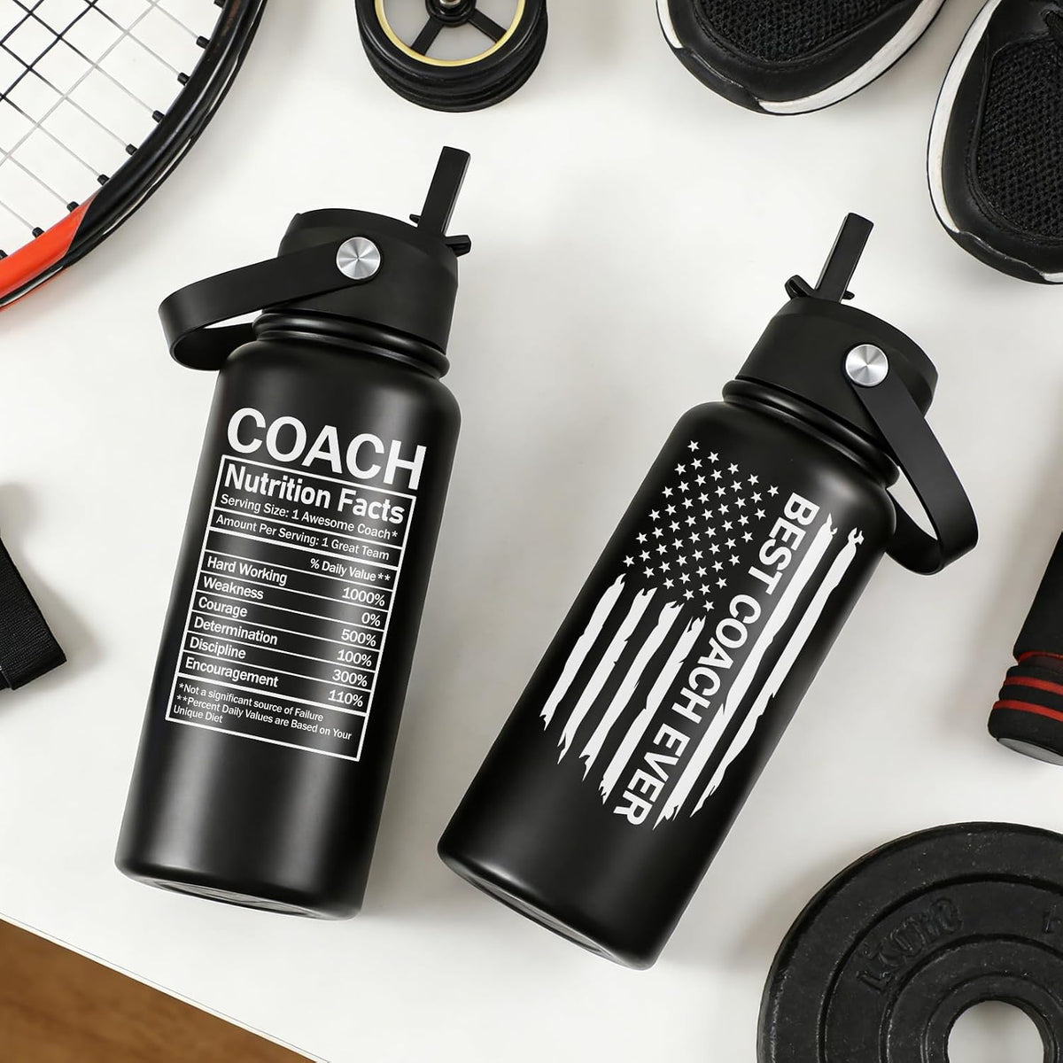 Coach Gifts for Men, Women - Coach Water Bottle 32 oz