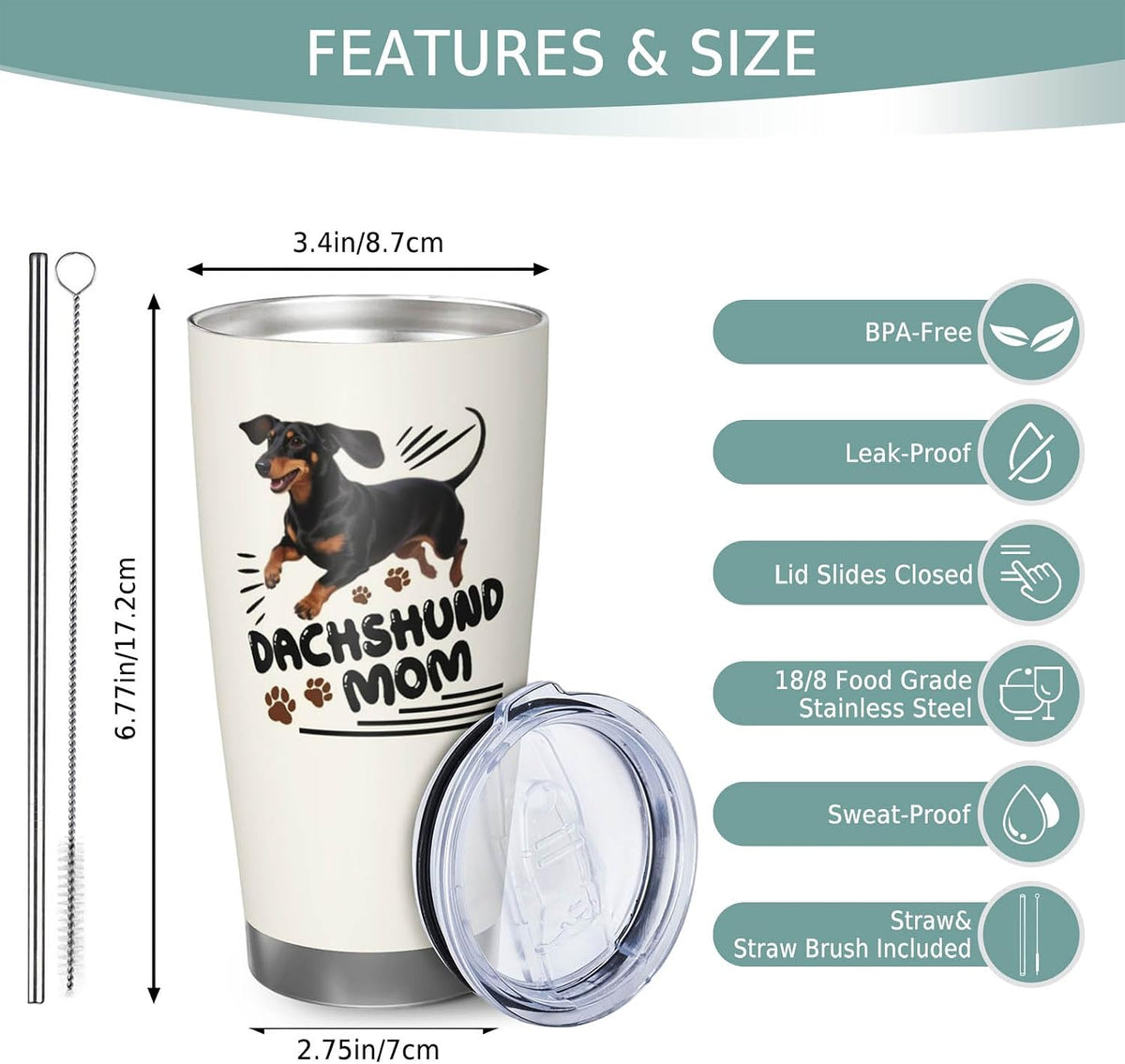 Shih Tzu Gifts for Women 20oz Tumbler, Gift for Shih Tzu Lovers | Lovely Shih Tzu Mom Mug Present, Heartfelt Gift for Female Shih Tzu Pet Owners