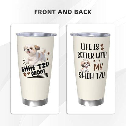 Shih Tzu Gifts for Women 20oz Tumbler, Gift for Shih Tzu Lovers | Lovely Shih Tzu Mom Mug Present, Heartfelt Gift for Female Shih Tzu Pet Owners