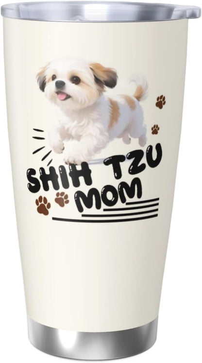 Shih Tzu Gifts for Women 20oz Tumbler, Gift for Shih Tzu Lovers | Lovely Shih Tzu Mom Mug Present, Heartfelt Gift for Female Shih Tzu Pet Owners