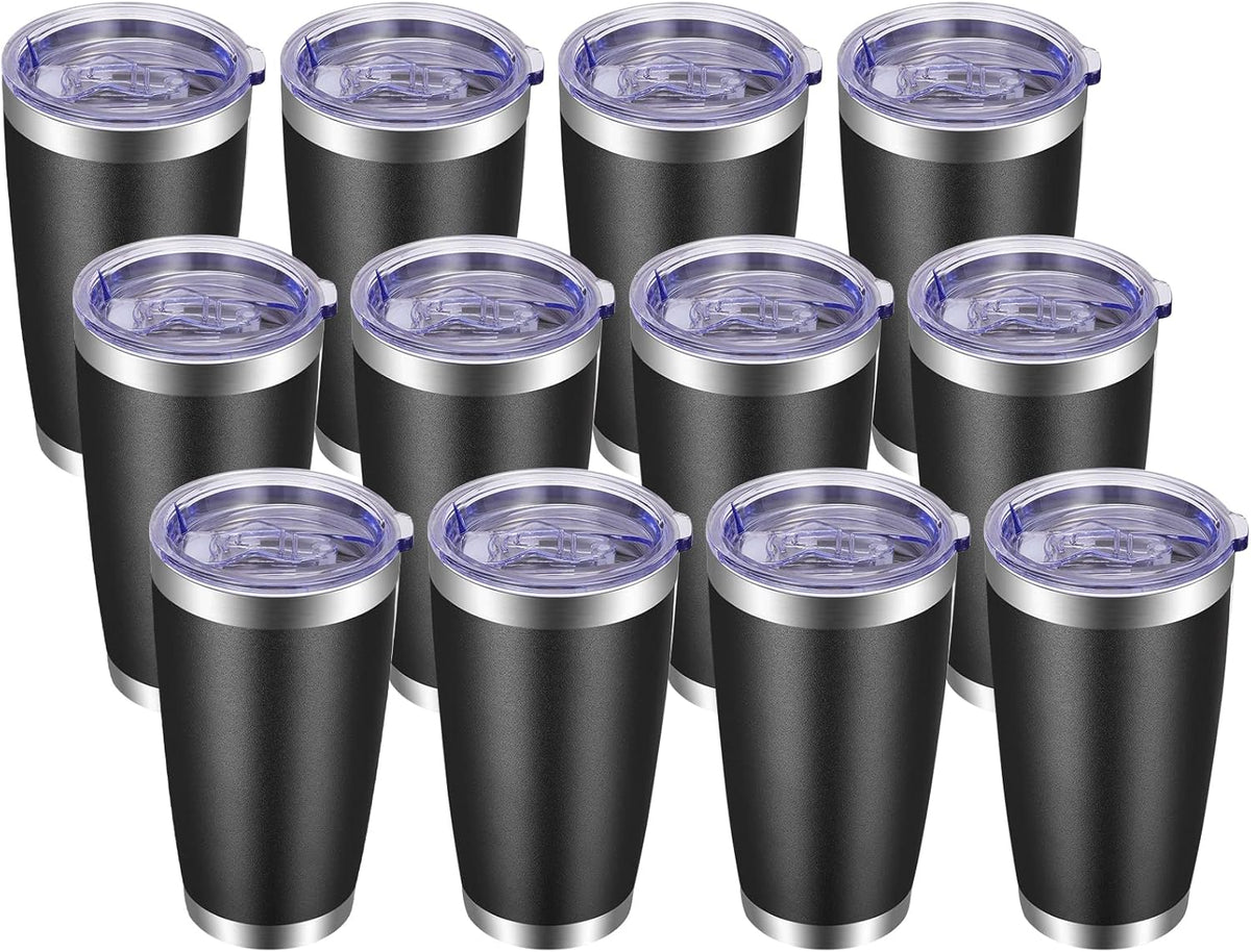 20oz Tumbler with Lid and Straw Stainless Steel Tumbler Cup Vacuum Insulated Double Wall Travel Coffee Mug Powder Coated Coffee Cup, Sky Blue, 1 Pack