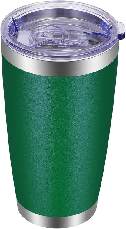 20oz Tumbler with Lid and Straw Stainless Steel Tumbler Cup Vacuum Insulated Double Wall Travel Coffee Mug Powder Coated Coffee Cup, Sky Blue, 1 Pack