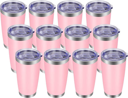 20oz Tumbler with Lid and Straw Stainless Steel Tumbler Cup Vacuum Insulated Double Wall Travel Coffee Mug Powder Coated Coffee Cup, Sky Blue, 1 Pack