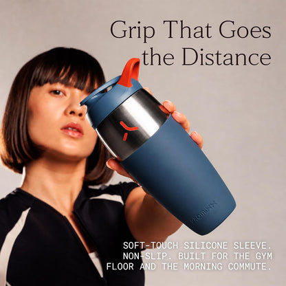 Pursuit Stainless Steel Shaker Bottle 26oz, Midnight Blue
