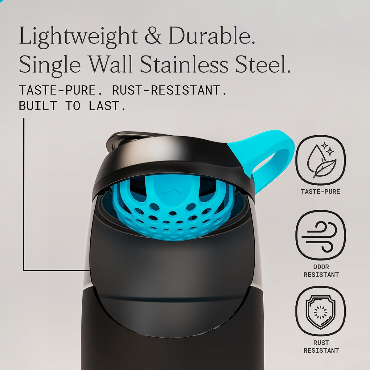 Pursuit Stainless Steel Shaker Bottle 26oz, Midnight Blue