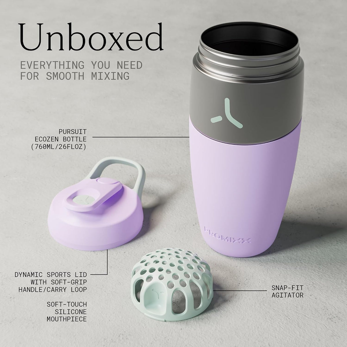 Pursuit Stainless Steel Shaker Bottle 26oz, Midnight Blue