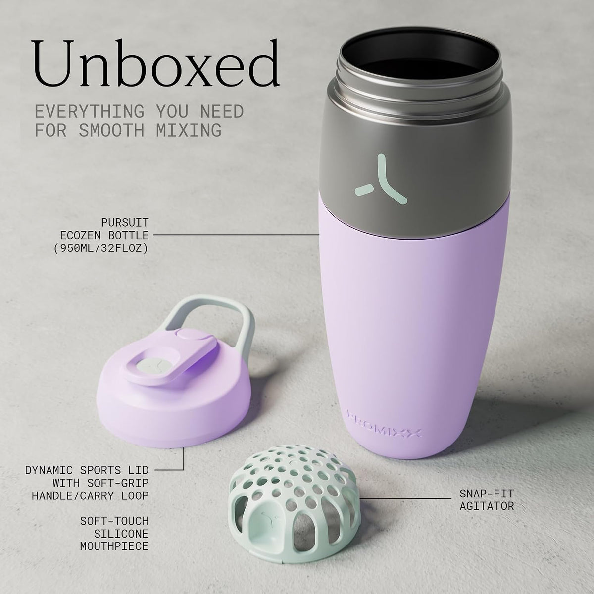 Pursuit Stainless Steel Shaker Bottle 26oz, Midnight Blue