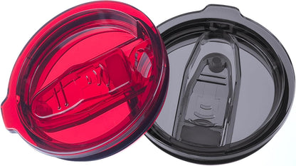 2 Replacement Lids for Stainless Steel Tumbler Travel Cup - Fits OF Inner diameter 3.7 to 3.74 INCH Yeti Rambler and others (Transparent) (30 OZ)