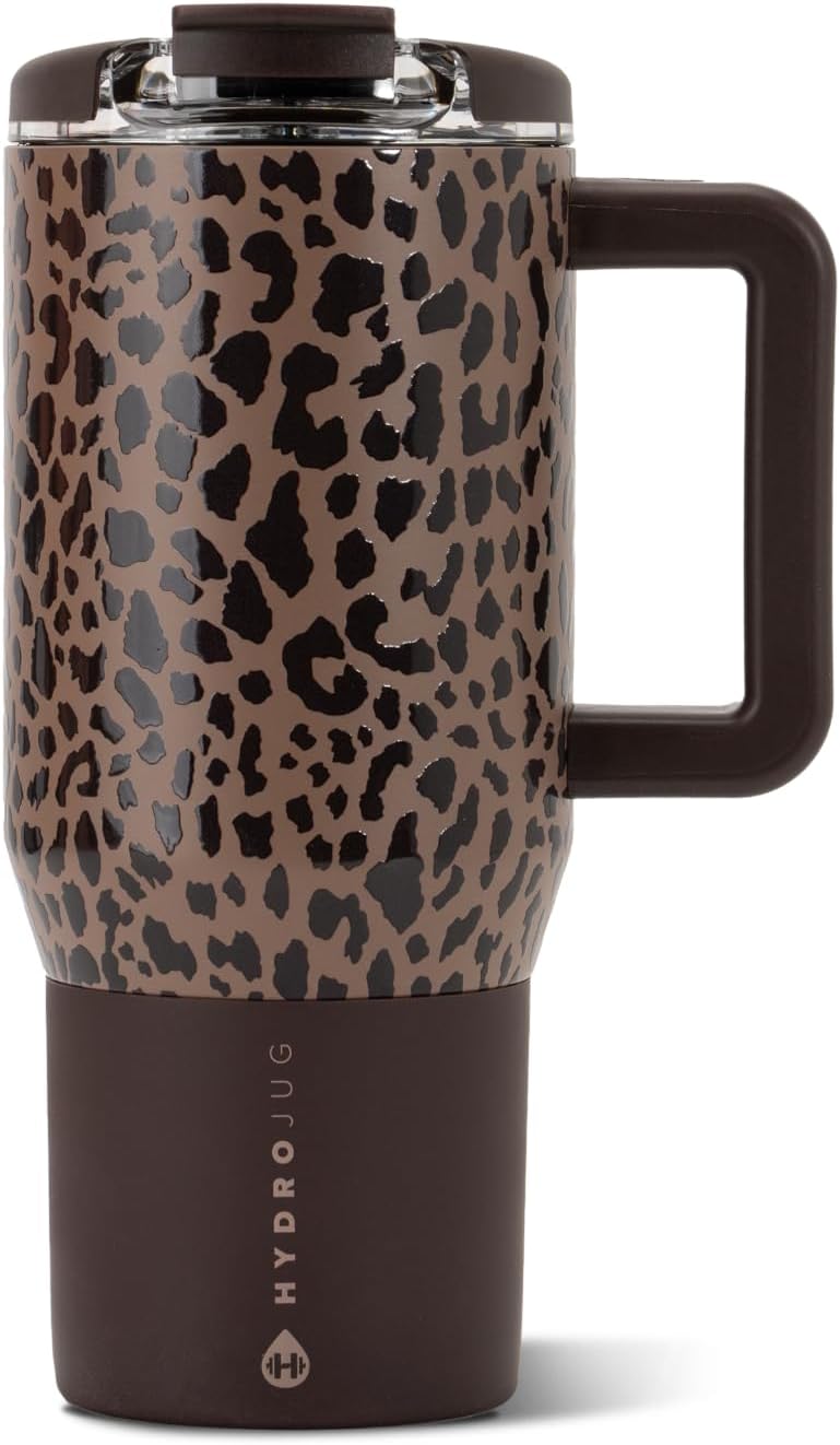 Coffee Traveler 20oz Ceramic-Lined Mug with Handle, Dusty Rose