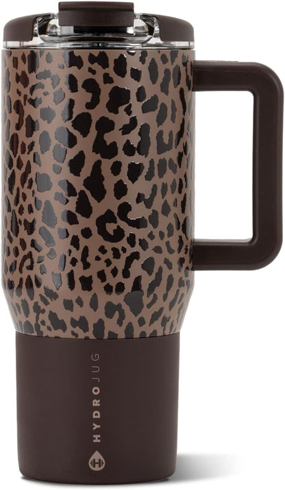 Coffee Traveler 20oz Ceramic-Lined Mug with Handle, Dusty Rose