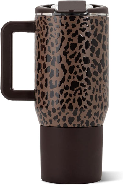 Coffee Traveler 20oz Ceramic-Lined Mug with Handle, Dusty Rose