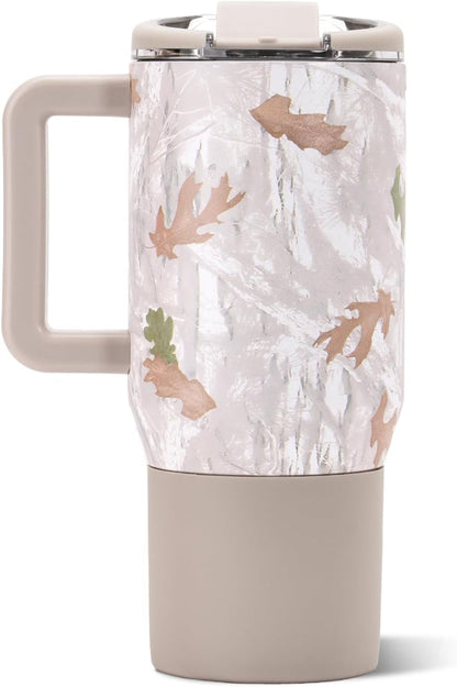 Coffee Traveler 20oz Ceramic-Lined Mug with Handle, Dusty Rose