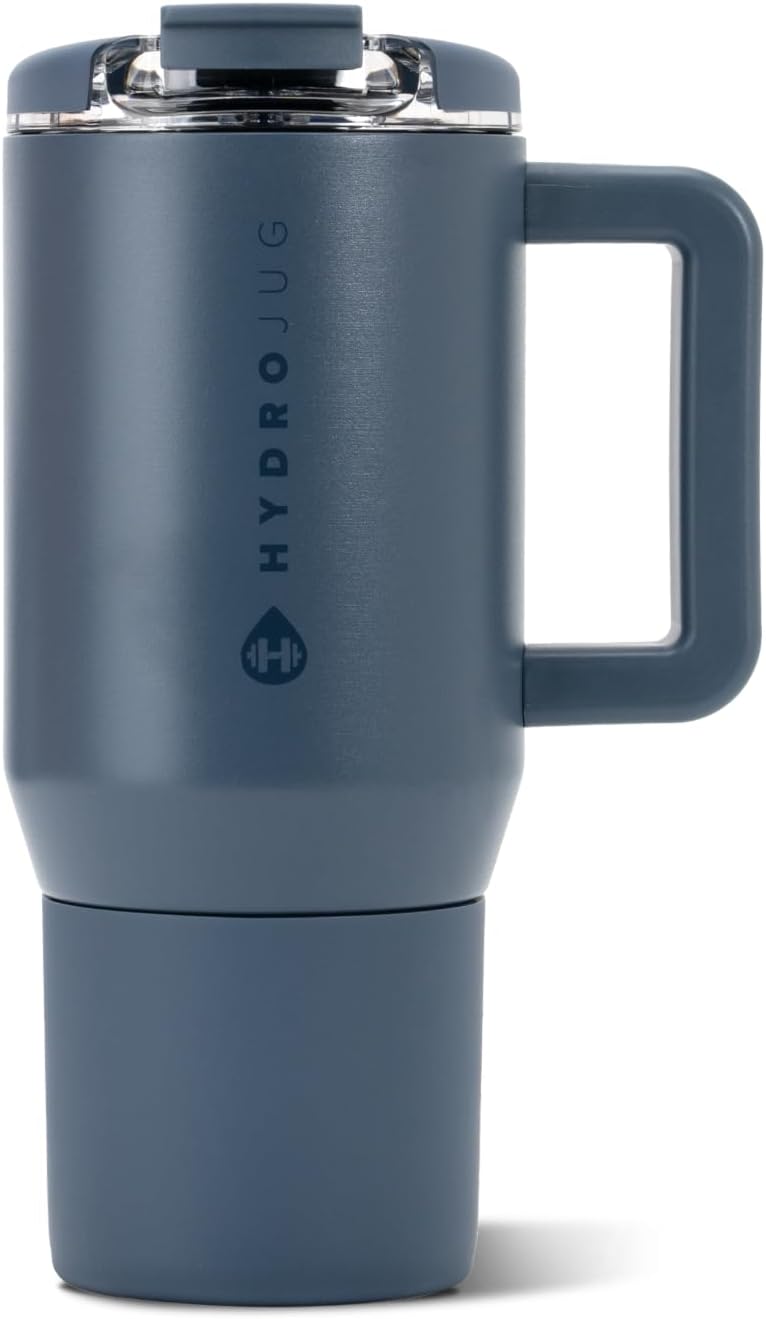 Coffee Traveler 20oz Ceramic-Lined Mug with Handle, Dusty Rose