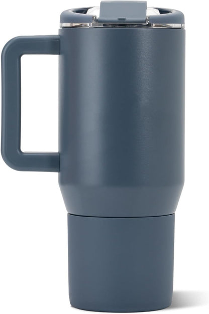 Coffee Traveler 20oz Ceramic-Lined Mug with Handle, Dusty Rose