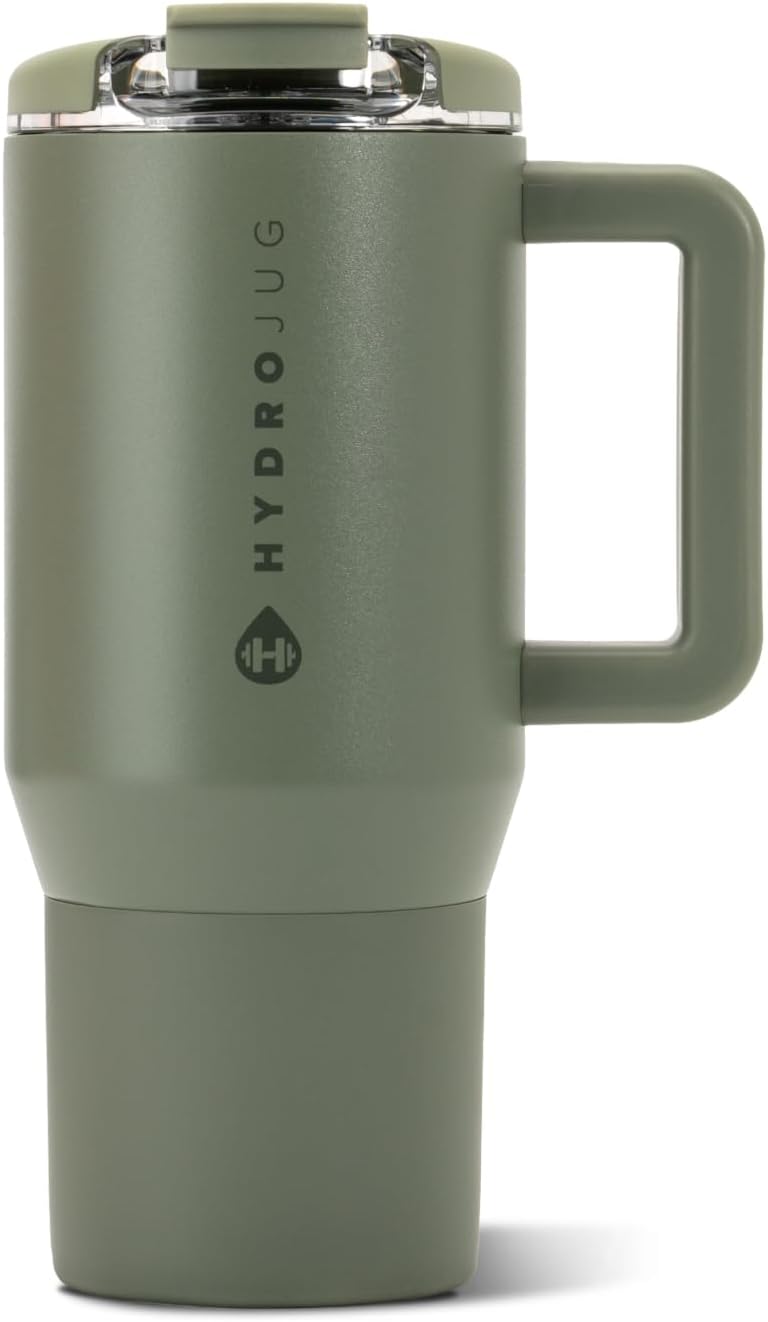 Coffee Traveler 20oz Ceramic-Lined Mug with Handle, Dusty Rose